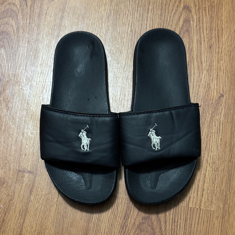 Polo by Ralph Lauren Black Slide Sandals